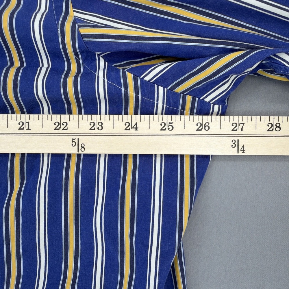 Vintage Polo Ralph Lauren Shirt Men 17.5 XL Blue Striped Regent Classic Fit - Picture 7 of 8